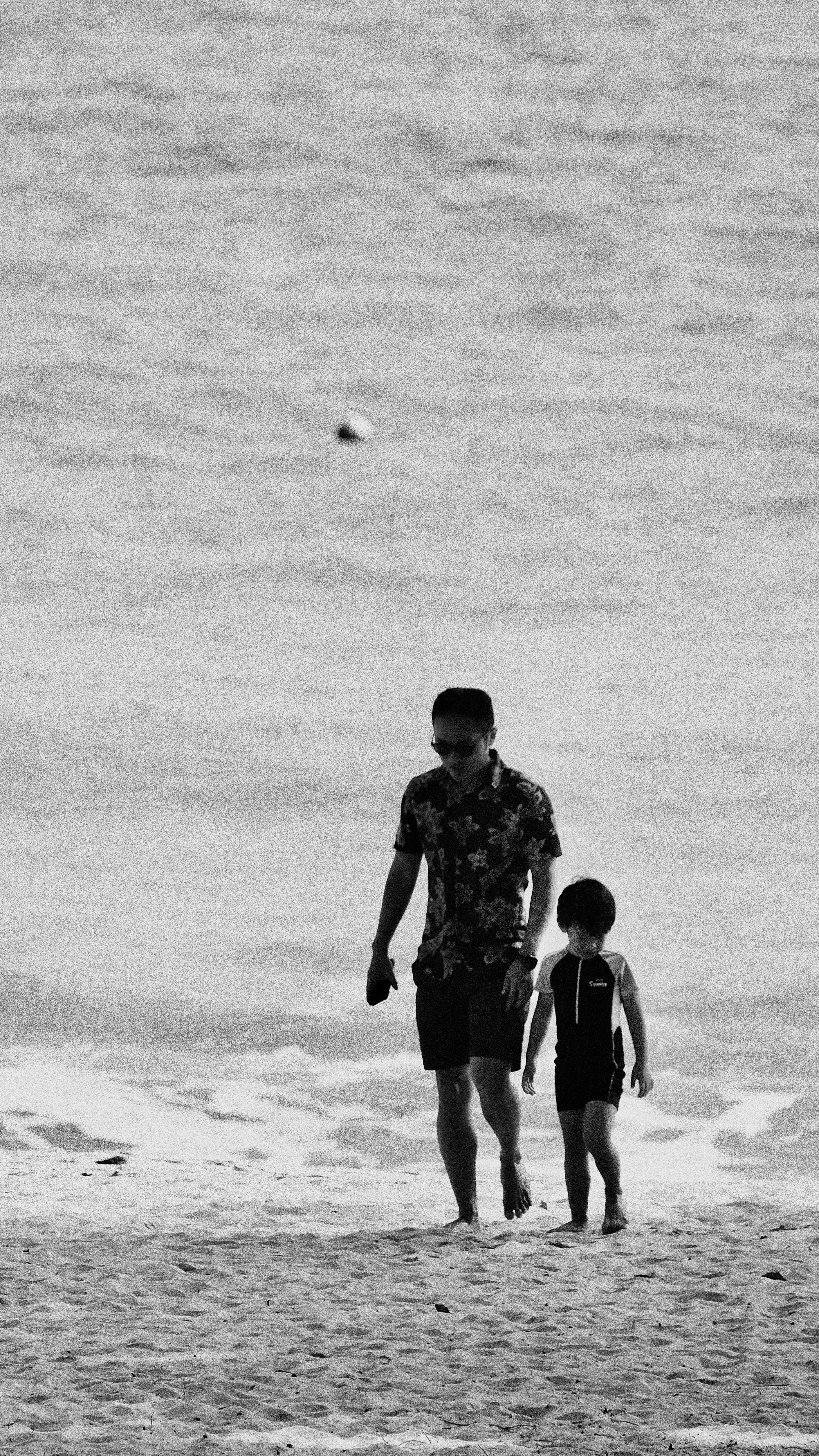 father and son walking on beach in black and white, Father's Day cologne gift guide 2026