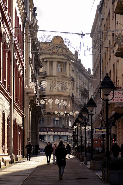 Belgrade Street with Decorative Townhouses