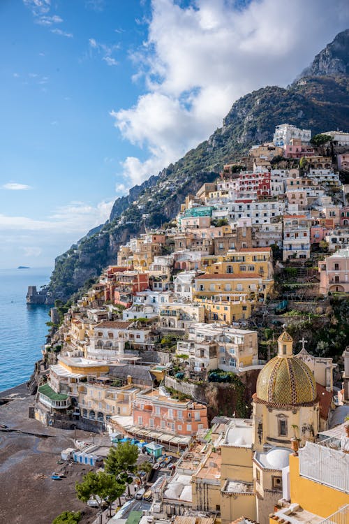 Positano Town on Sea Coast in Italy