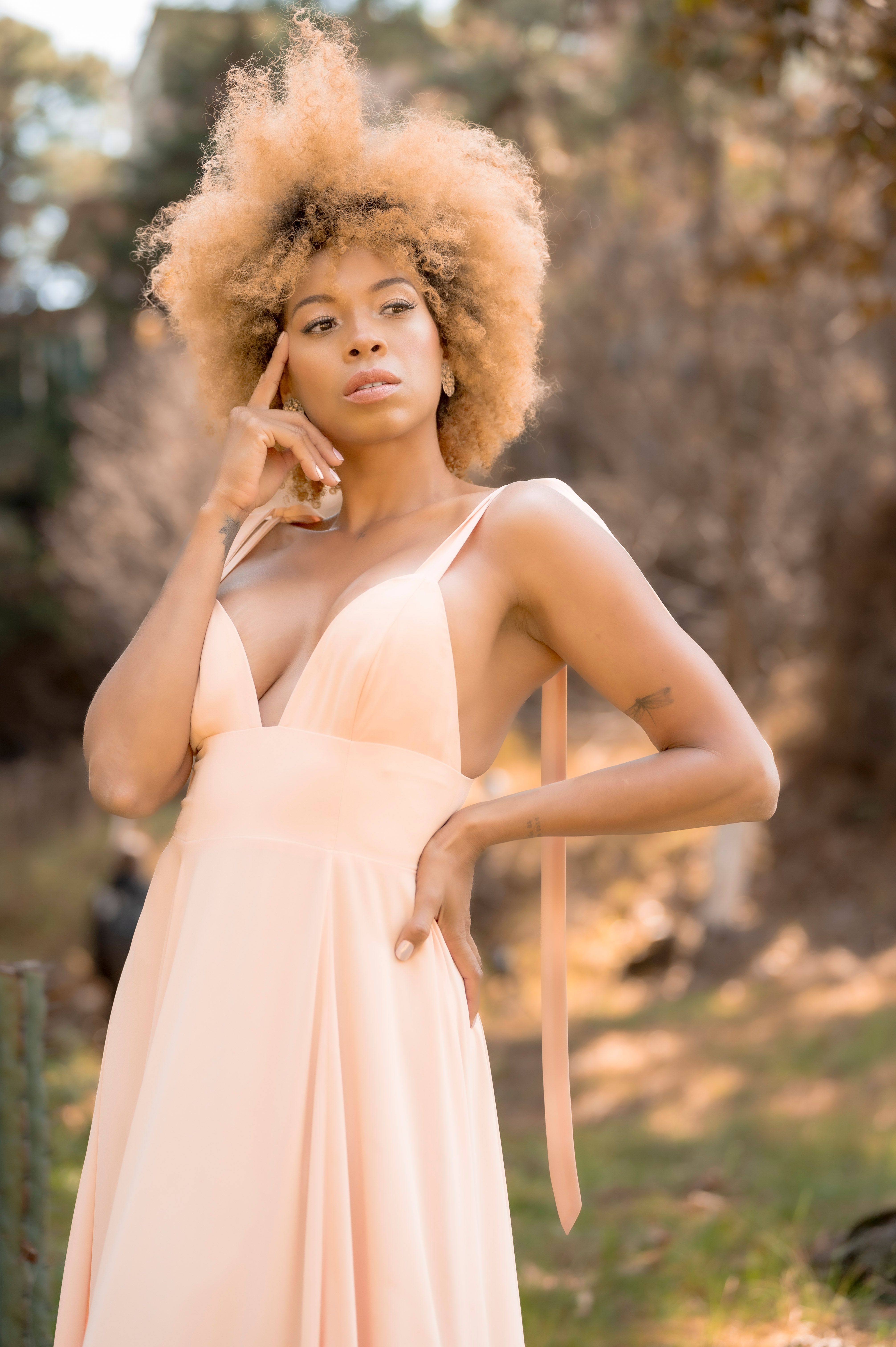 A Woman Wearing a Dress  Free Stock Photo