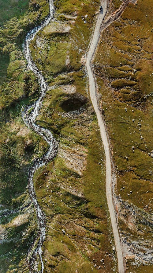 Road and River in Countryside