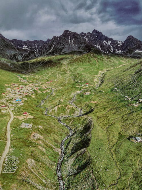 Green Valley in Mountains