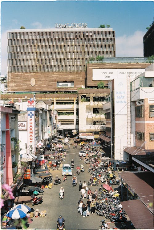 Marketplace in Front of Maika Dalat Center in Vietnam