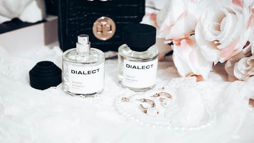 Earring and Vials of Perfumes