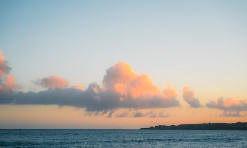 바다, 부드러운 구름, 아침의 무료 스톡 사진