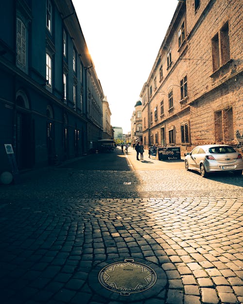 Cobblestone Street in Town