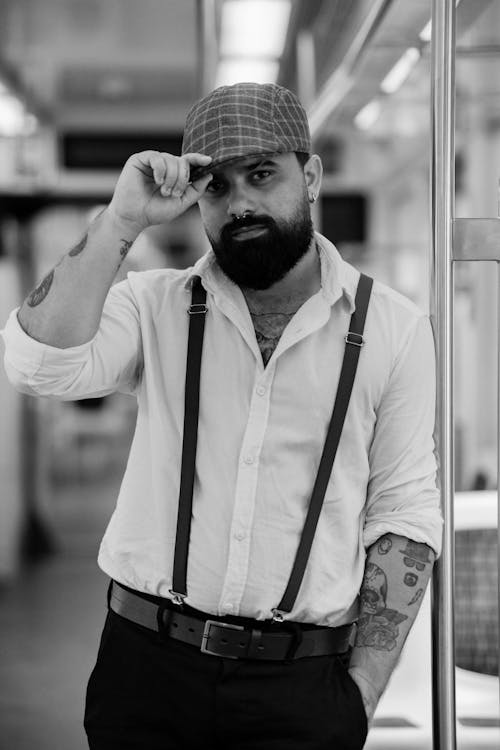 Fotos de stock gratuitas de barba, blanco y negro, camisa