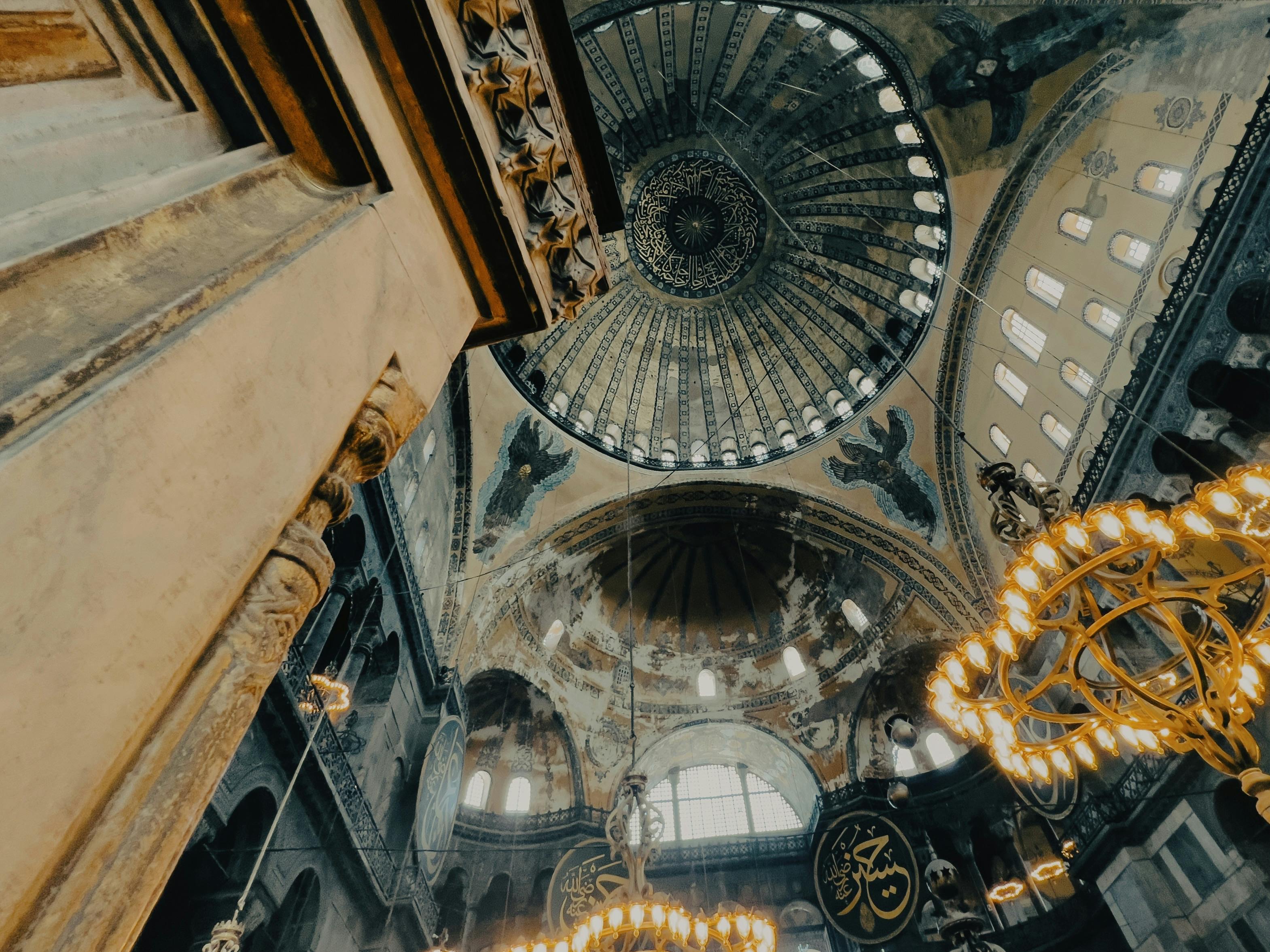 interior of hagia sophia in istanbul turkey
