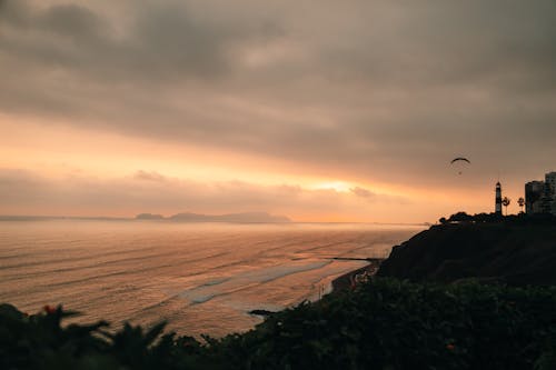 岸邊, 日落, 海 的 免費圖庫相片