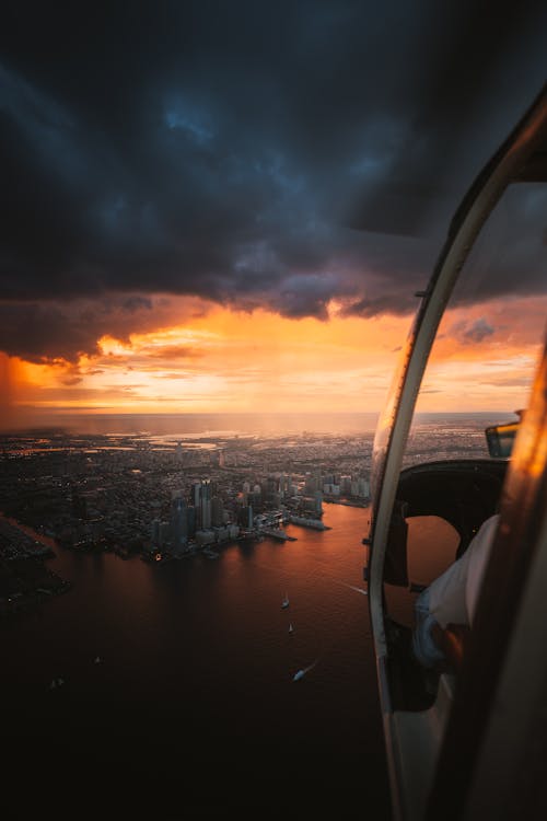Moody Sunset From Above 
