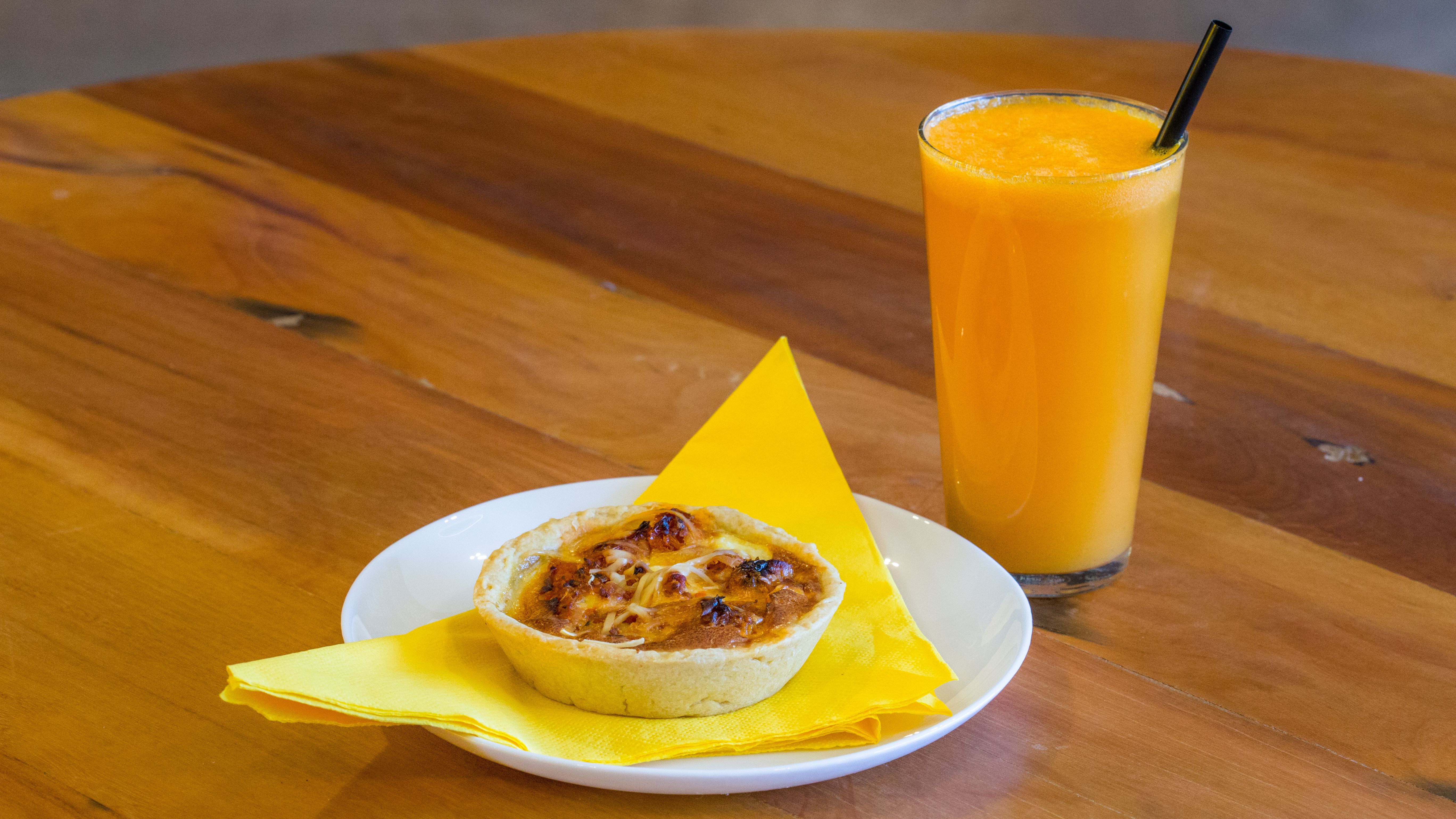 Smoked-Salmon Quiche with Maple Butter