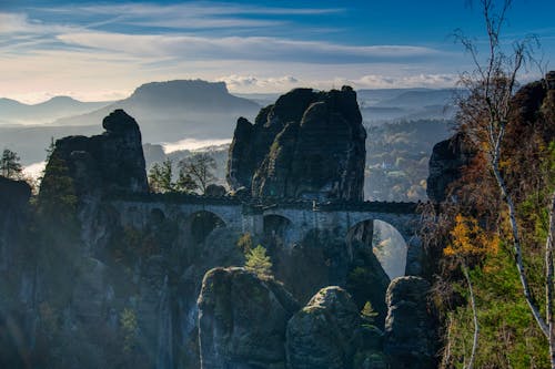 Fotobanka s bezplatnými fotkami na tému basteibrücke, drážďany, pohľad