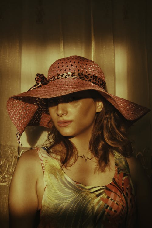 Portrait of Woman in Summer Hat