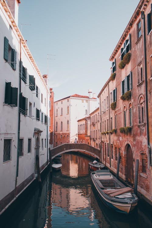 Footbridge Between Townhouses in Venice