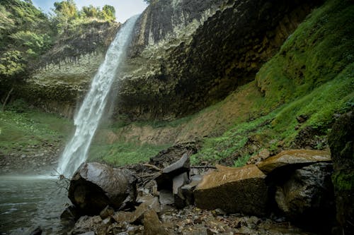 Imagine de stoc gratuită din apă curgătoare, călătorie, cascada lien nung