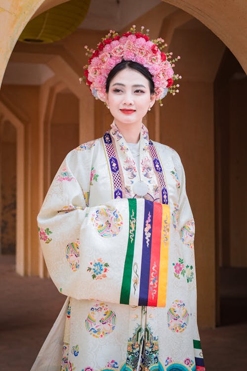 A woman in traditional chinese clothing