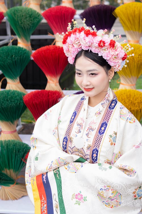 亞洲女人, 傳統, 垂直拍攝 的 免費圖庫相片