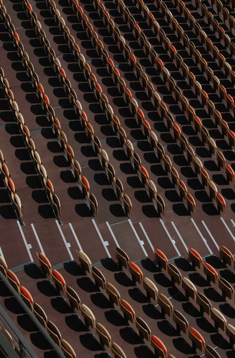 Sunlit Seats Of Theater On Open Air