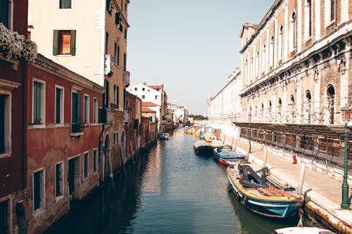 Gondolas on Grand Canal in Venice, Italy