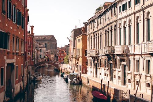 Buildings, Canal and Bridge in Venice