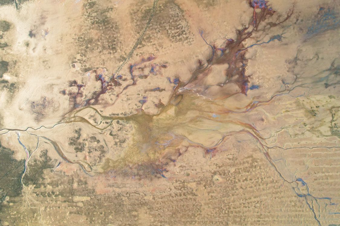 Aerial Abstract Pattern Abstract Pattern on a Painting · Free Stock Photo