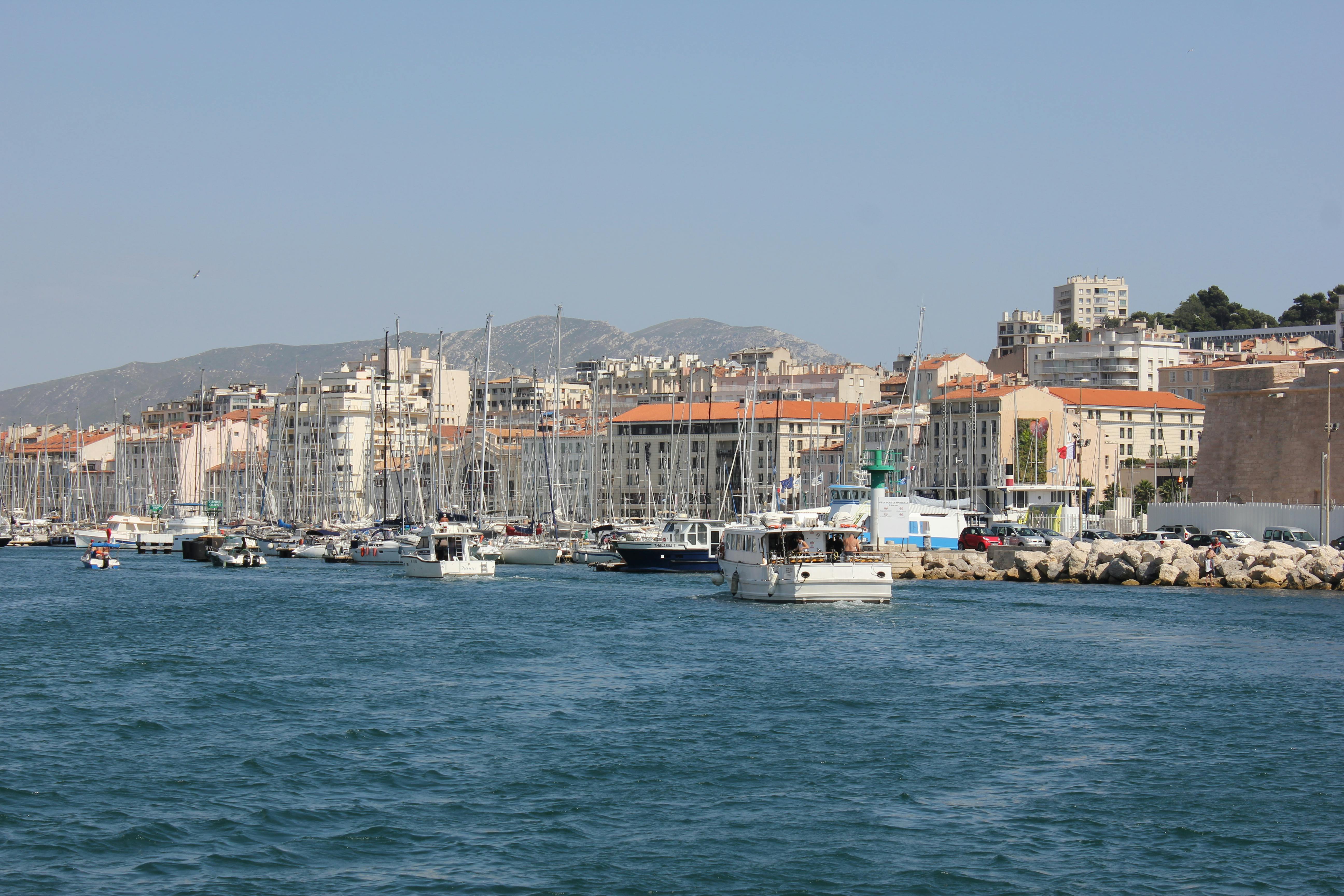 yachts on sea coast in marseilles