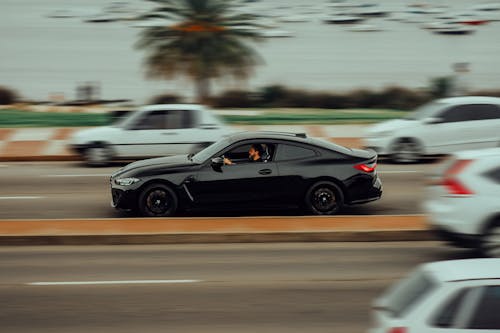 Black BMW M4 on Road
