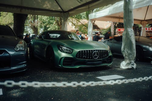 Green Mercedes AMG GT