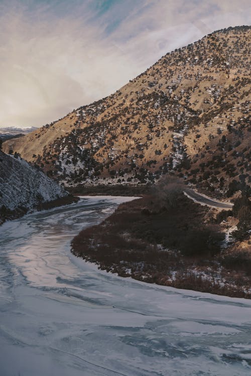buz, dağlar, dikey atış içeren Ücretsiz stok fotoğraf