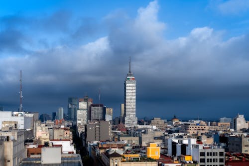 Cityscape of Mexico City with Torre Latinoamericana