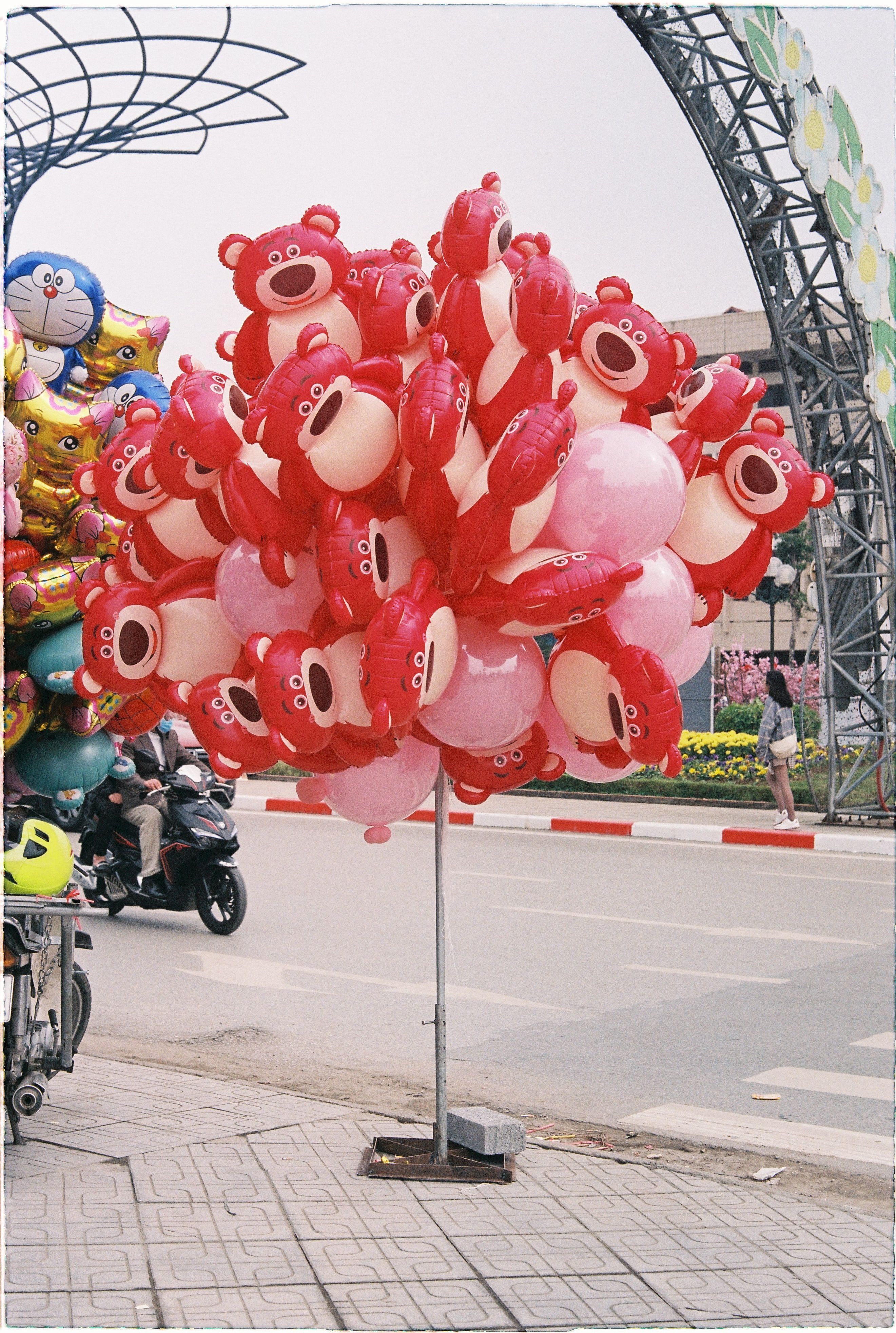 Balloons on a Street · Free Stock Photo