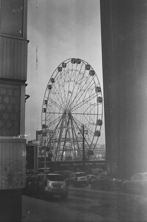 Kostnadsfri bild av 35mm film, bilar, pariserhjul