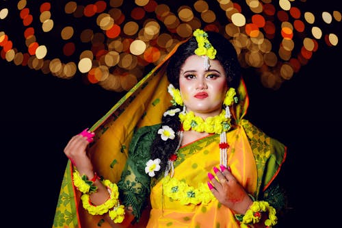 Portrait of Bride in Traditional Clothing 