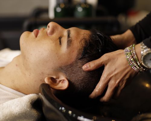 Precision bob cut with sharp lines and glossy finish