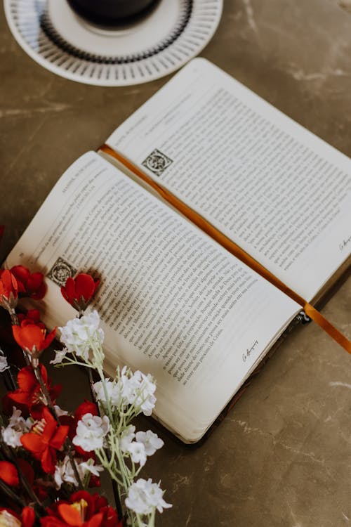Flowers and Book