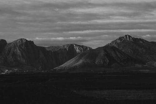 Mountains Landscape in Black and White