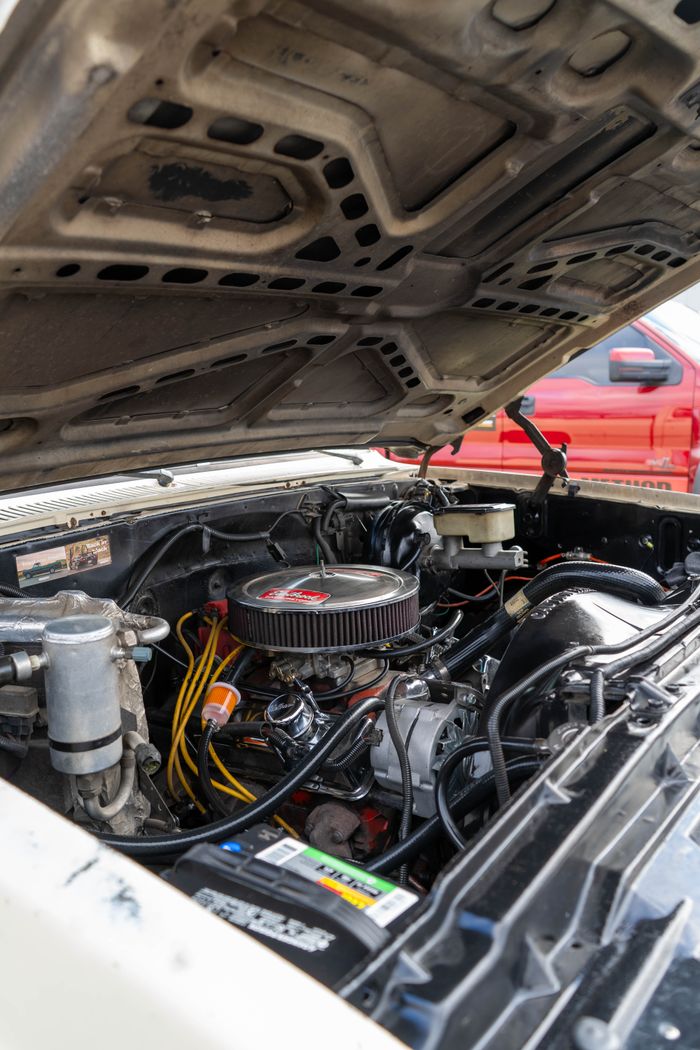 Engine bay detailing and hood insulation cover