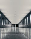 Empty Tunnel in Black and White