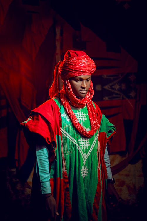 Man in Traditional Clothing and Turban