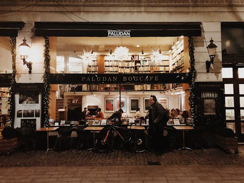 Free stock photo of bookstore, christmas, coffee shop