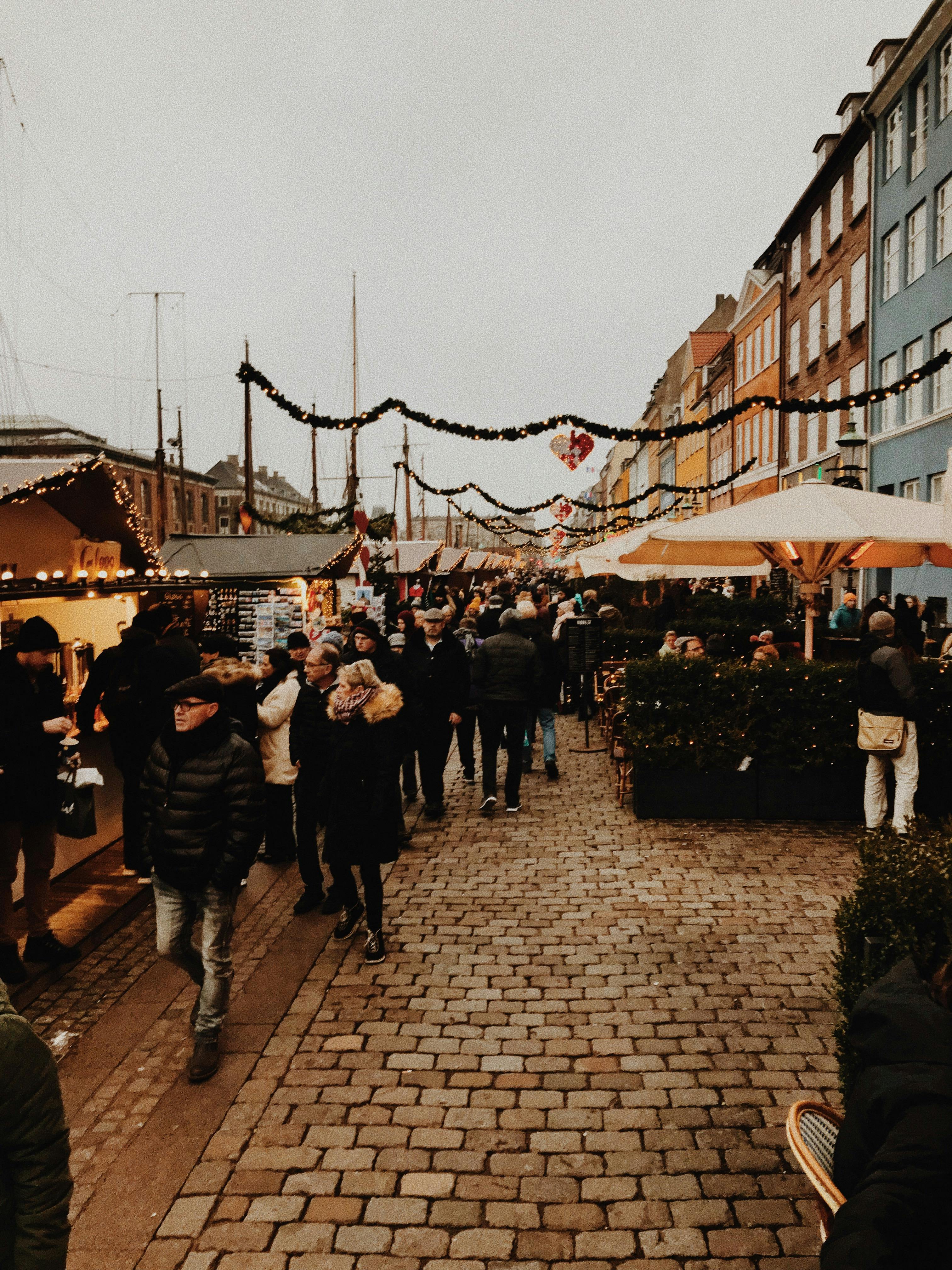 people walking in the street