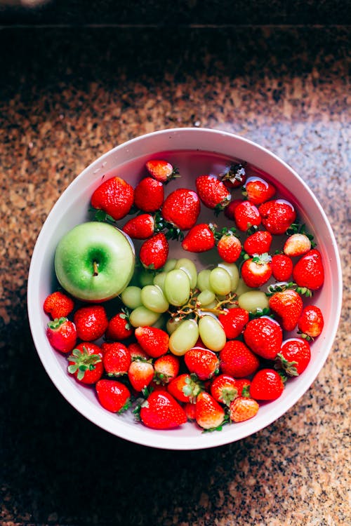 Free stock photo of apple, bowl of fruit, fresh fruits Stock Photo