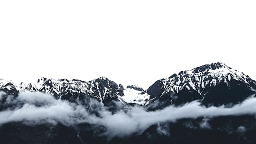 Mountains Peaks behind Cloud