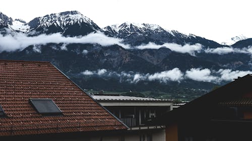 山, 山谷, 建築 的 免費圖庫相片