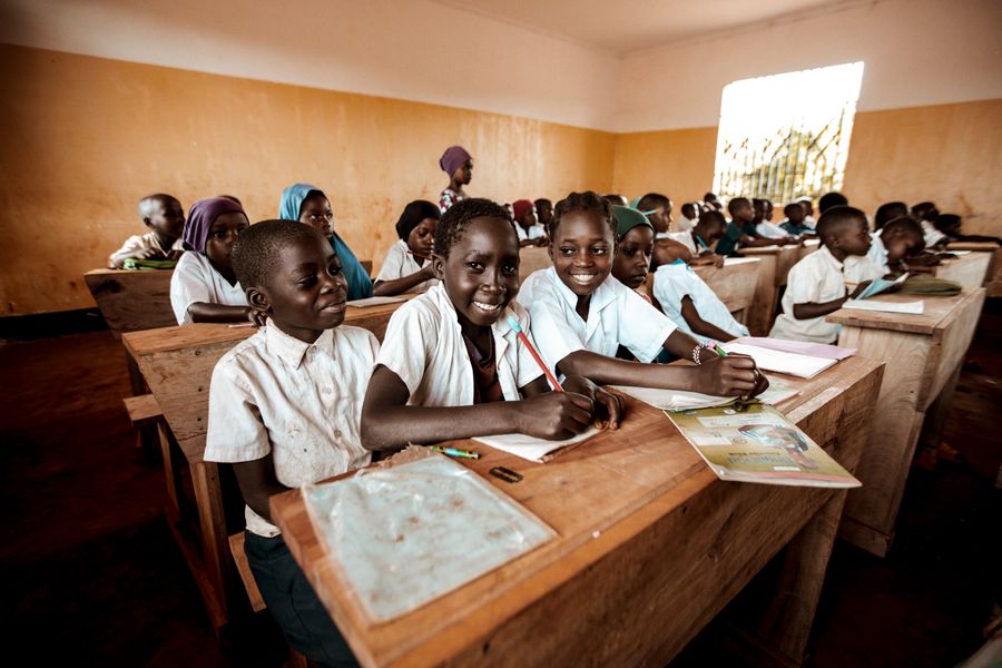 Stock photo of African schoolchildren