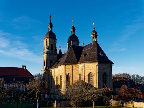 View of the Gossweinstein Church, Bavaria, Germany