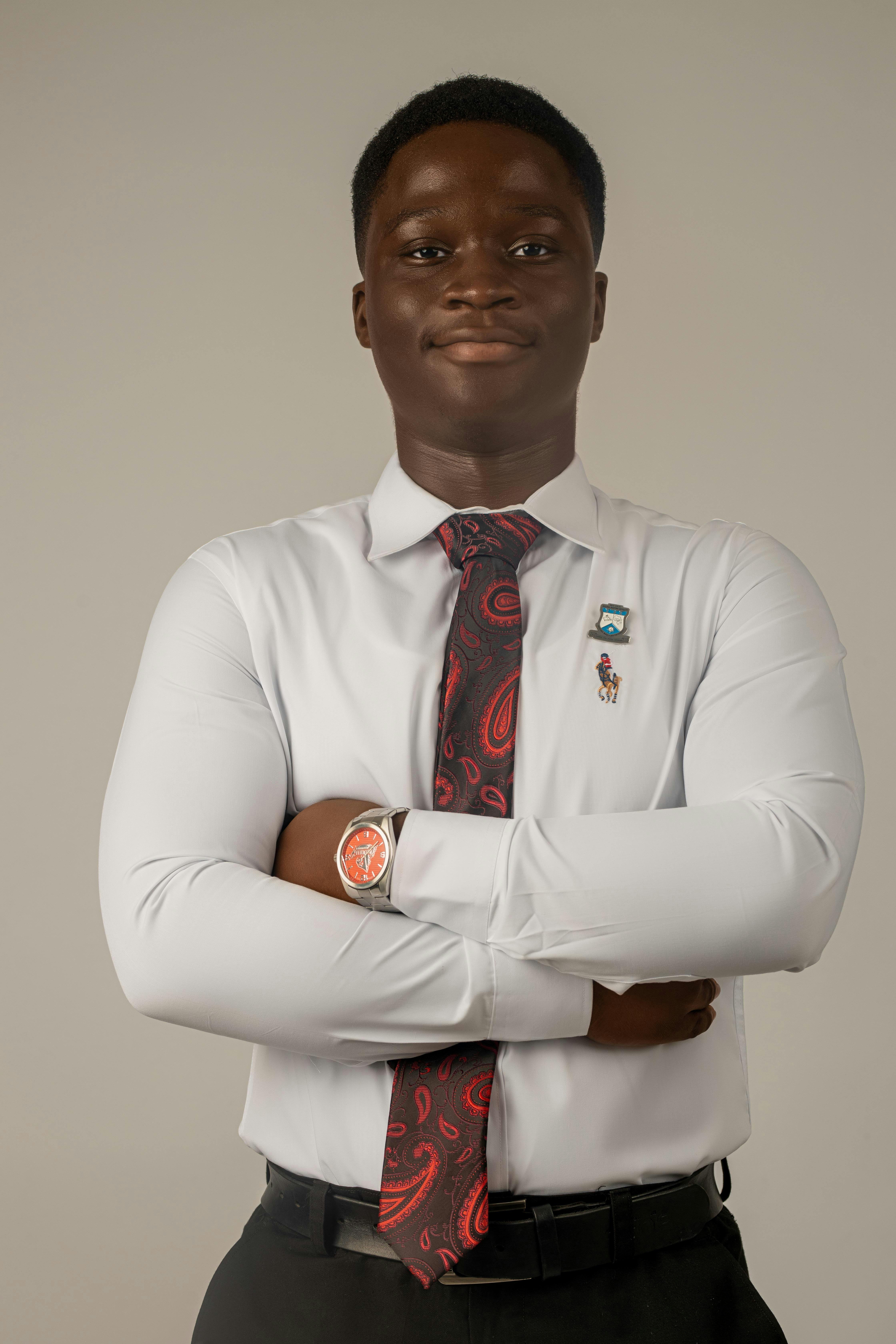 Portrait of a confident man in formal attire, perfect for business and fashion themes.