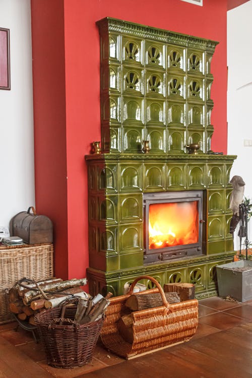 Old-fashioned Tiles Fireplace