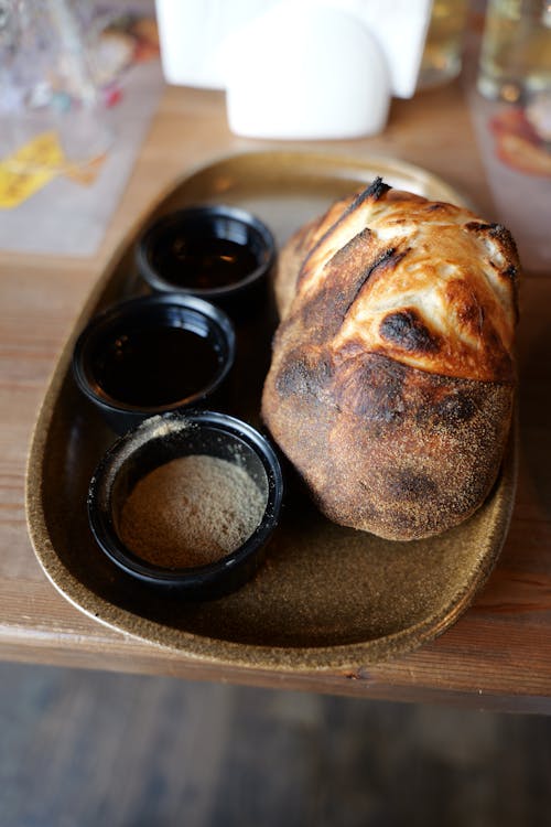 Fresh Baked Bread on Tray