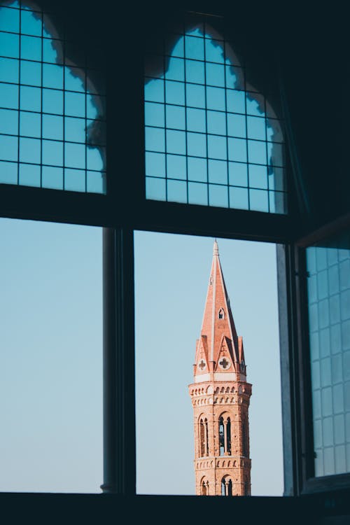 architectural, badia fiorentina, cam içeren Ücretsiz stok fotoğraf